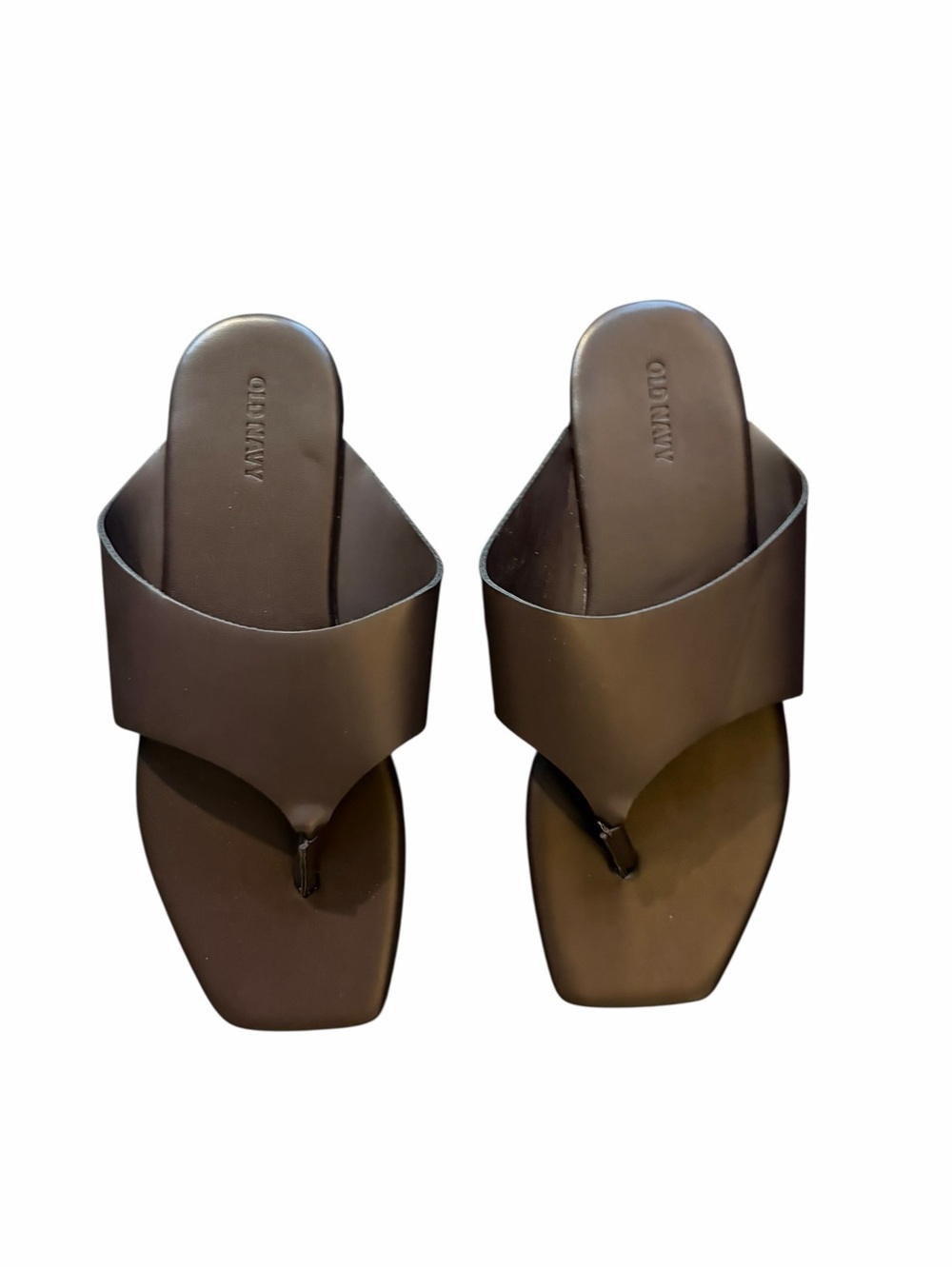 #112 OLD NAVY Brown Wide-strap Thong Sandals